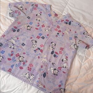 101 Dalmatians size Medium pediatric scrub top